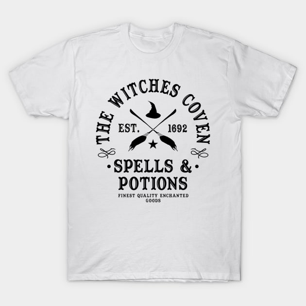 Wiccan Occult Witchcraft Witches Coven Spells & Potions T-Shirt by ShirtFace